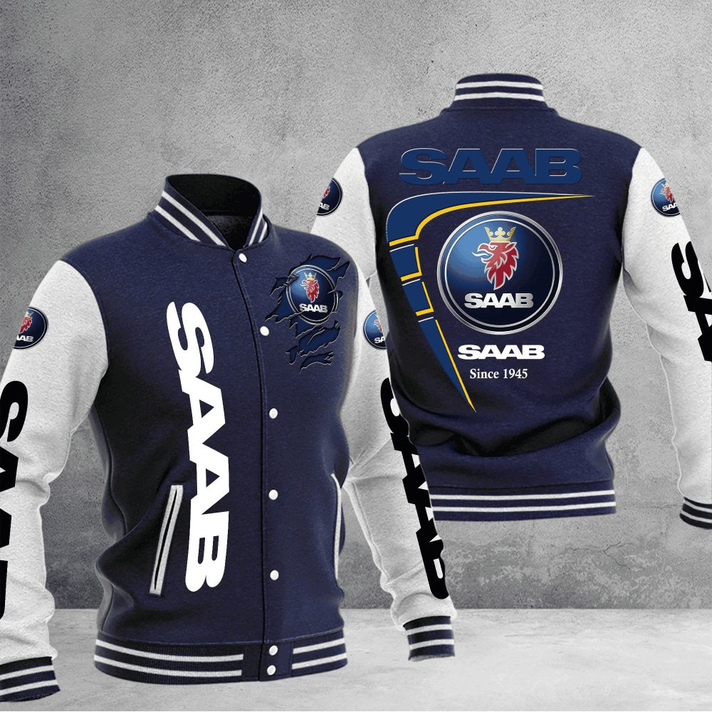 Saab Baseball Varsity Jacket Full Color
