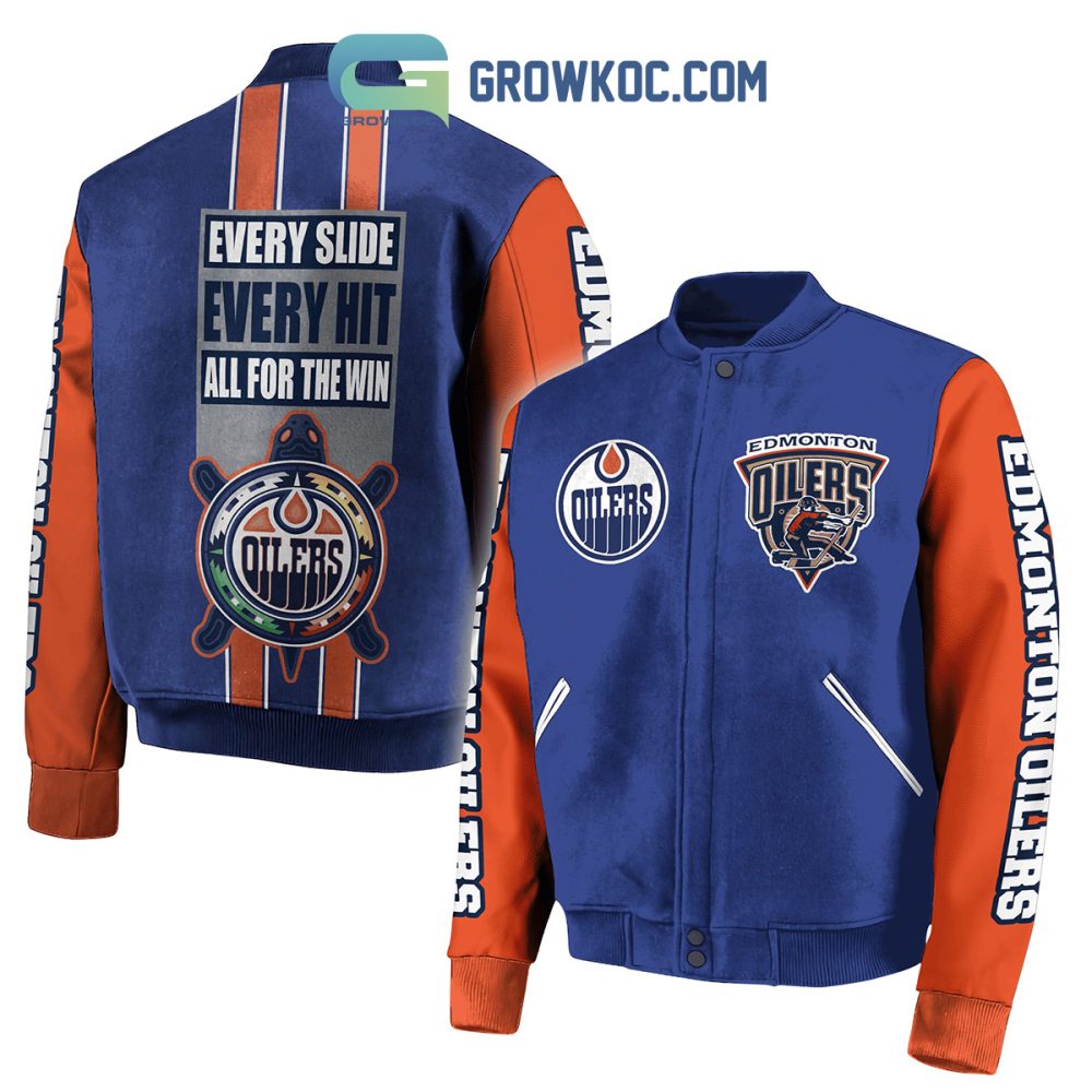 Edmonton Oilers Men'S Varsity Jacket – Bold Team Colors &amp; Logos, Perfect For Fans!