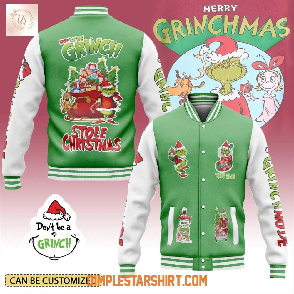 How The Grinch Stole Christmas Baseball Jacket