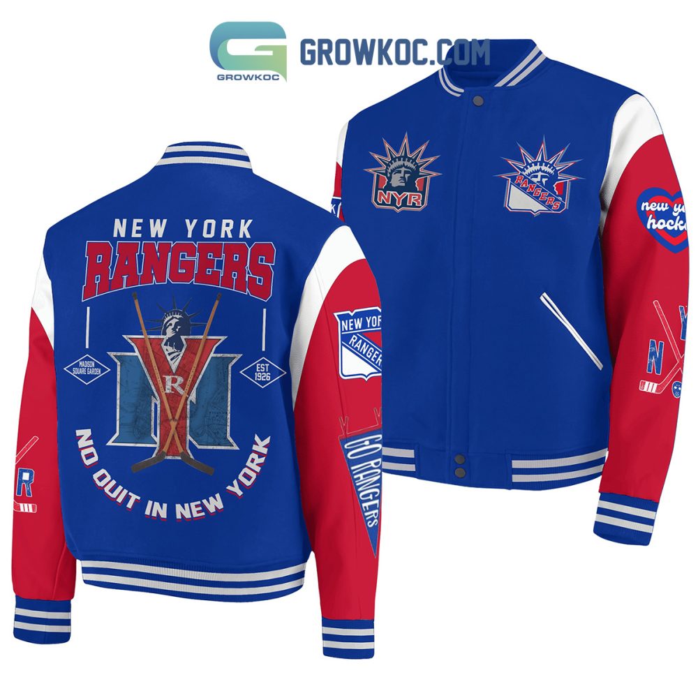 Ny Rangers Varsity Jacket - Bold Blue/Red Design For Ultimate Fan Spirit