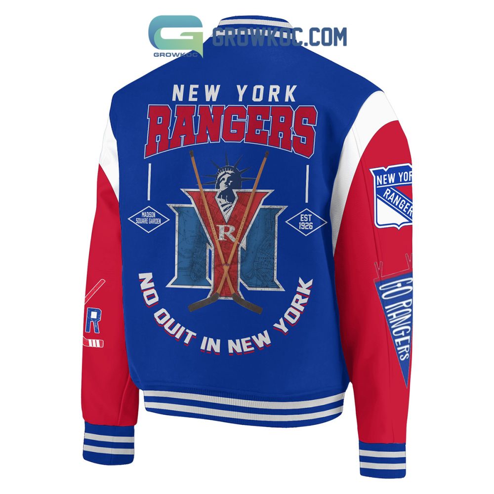 Ny Rangers Varsity Jacket - Bold Blue/Red Design For Ultimate Fan Spirit