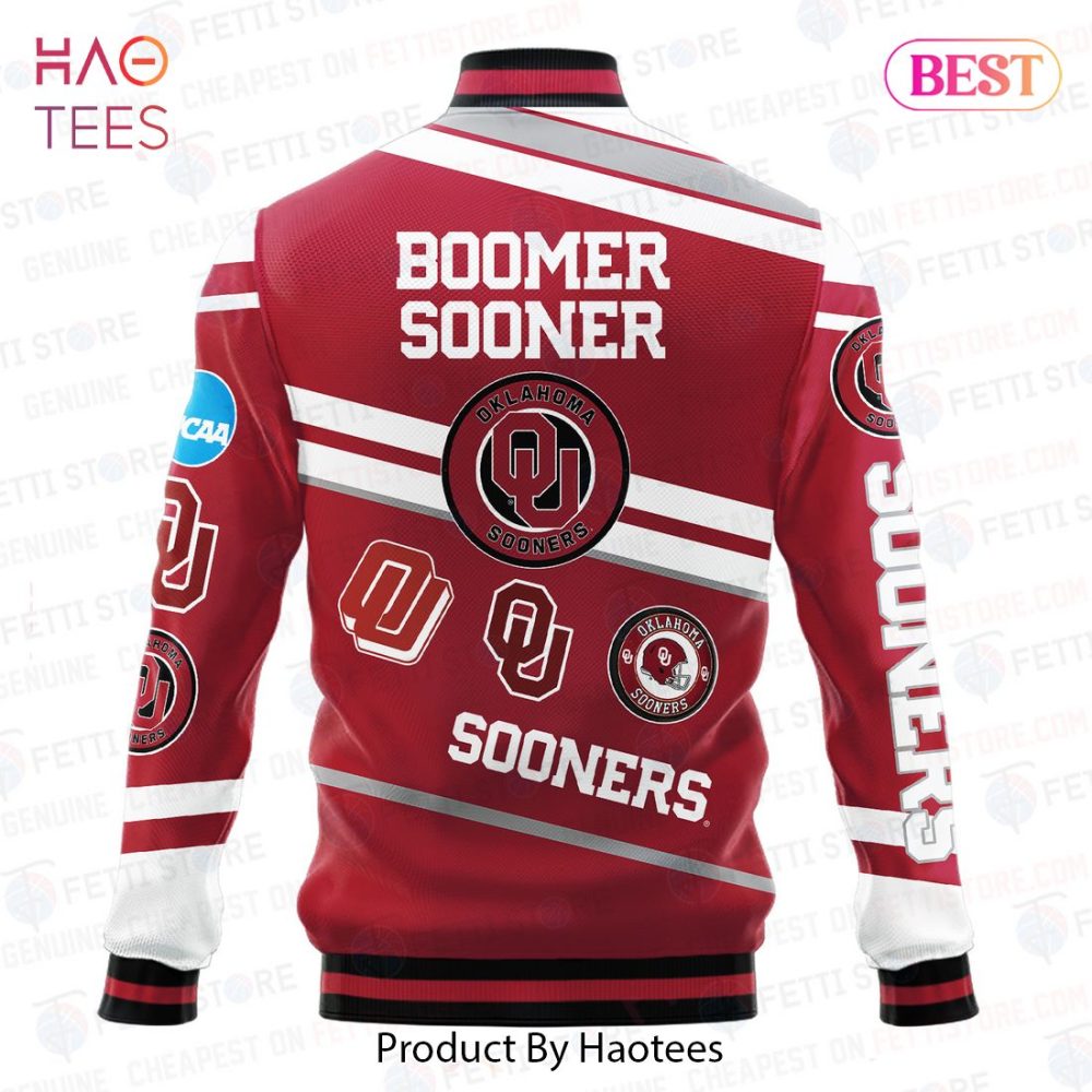 Oklahoma Sooners Varsity Jacket - Boomer Sooner Fan Gear By Haotees
