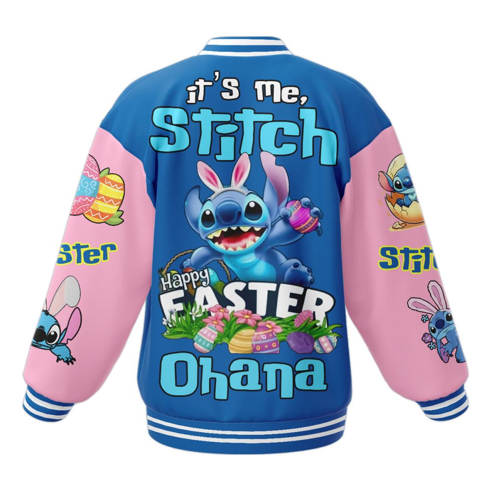 Stitch Easter Varsity Jacket - Cute &amp; Colorful Spring Style For Fans - Limited Edition