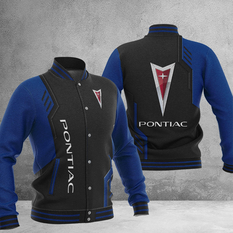 Pontiac Dmhj0722 Baseball Jacket Logo Baseball Varsity Jacket