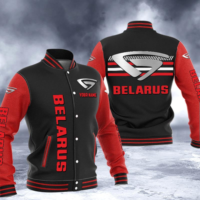 Belarus Dmhj1614 Logo Baseball Varsity Jacket