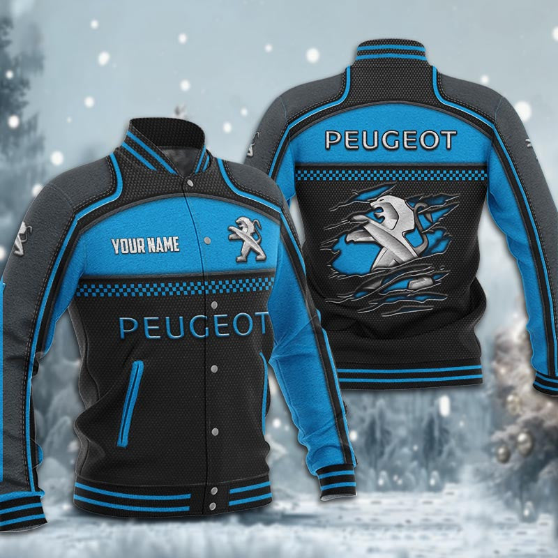 Peugeot Dmhj1839 Baseball Jacket Logo Baseball Varsity Jacket