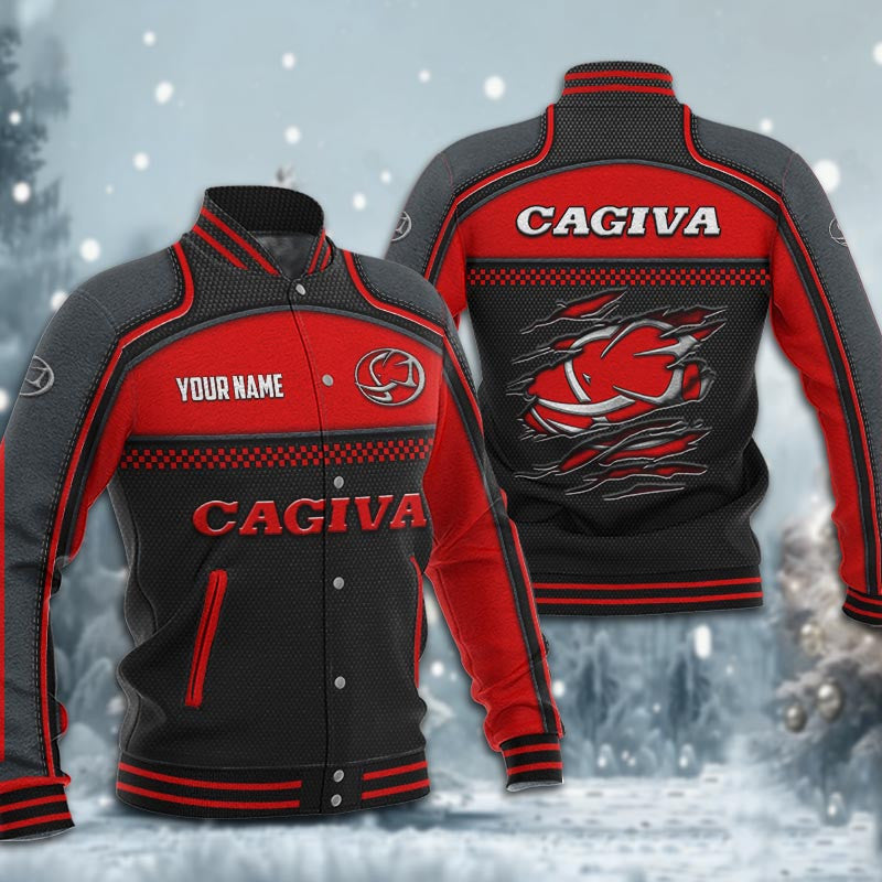 Cagiva Dmhj1873 Baseball Jacket Logo Baseball Varsity Jacket