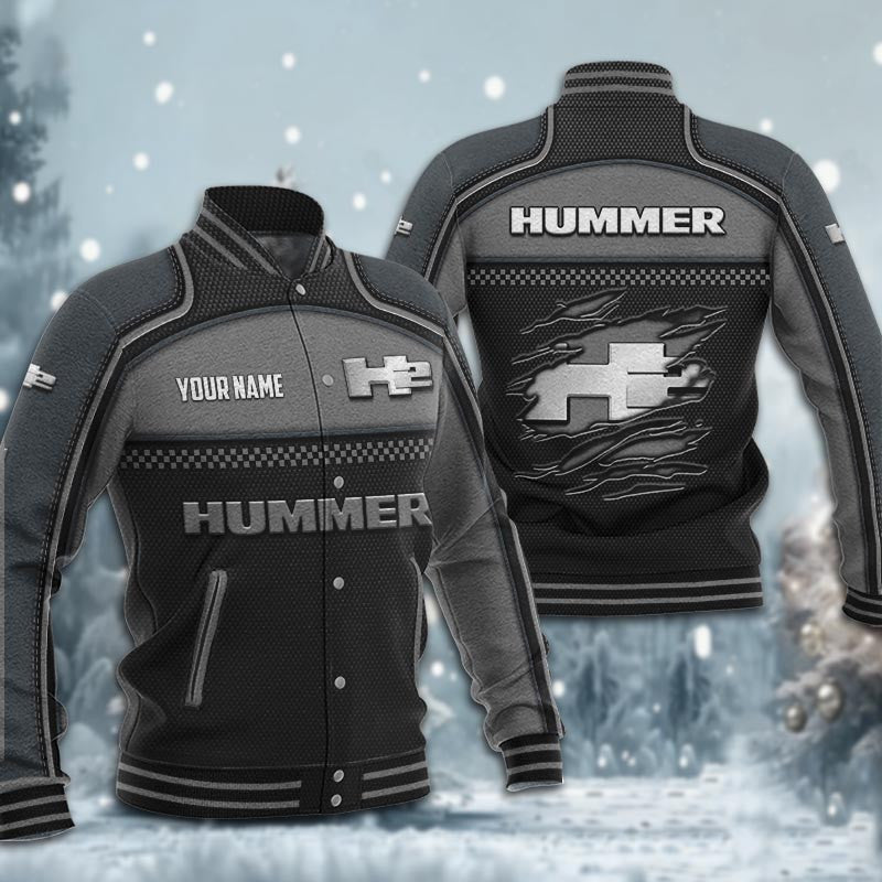 H2 Hummer Dmhj1814 Baseball Jacket Logo Baseball Varsity Jacket