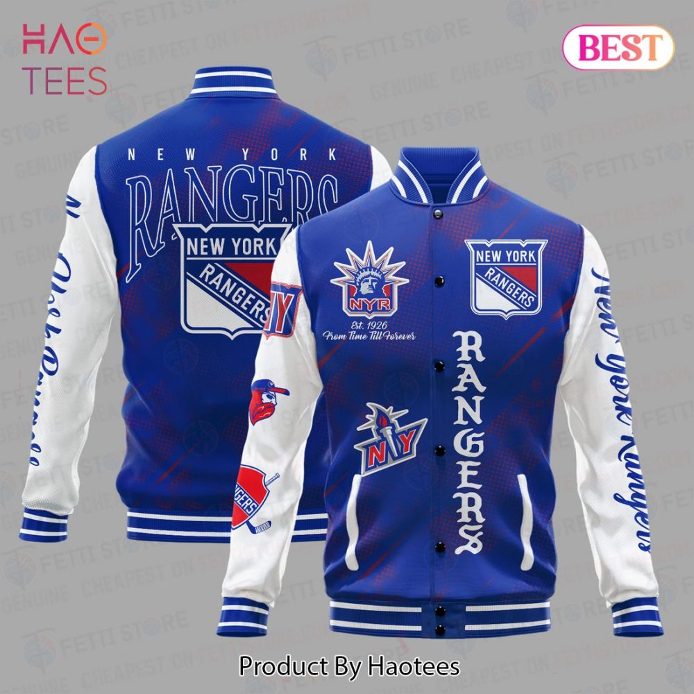 Stylish New York Rangers Varsity Jacket - Perfect Gift For Hockey Fans