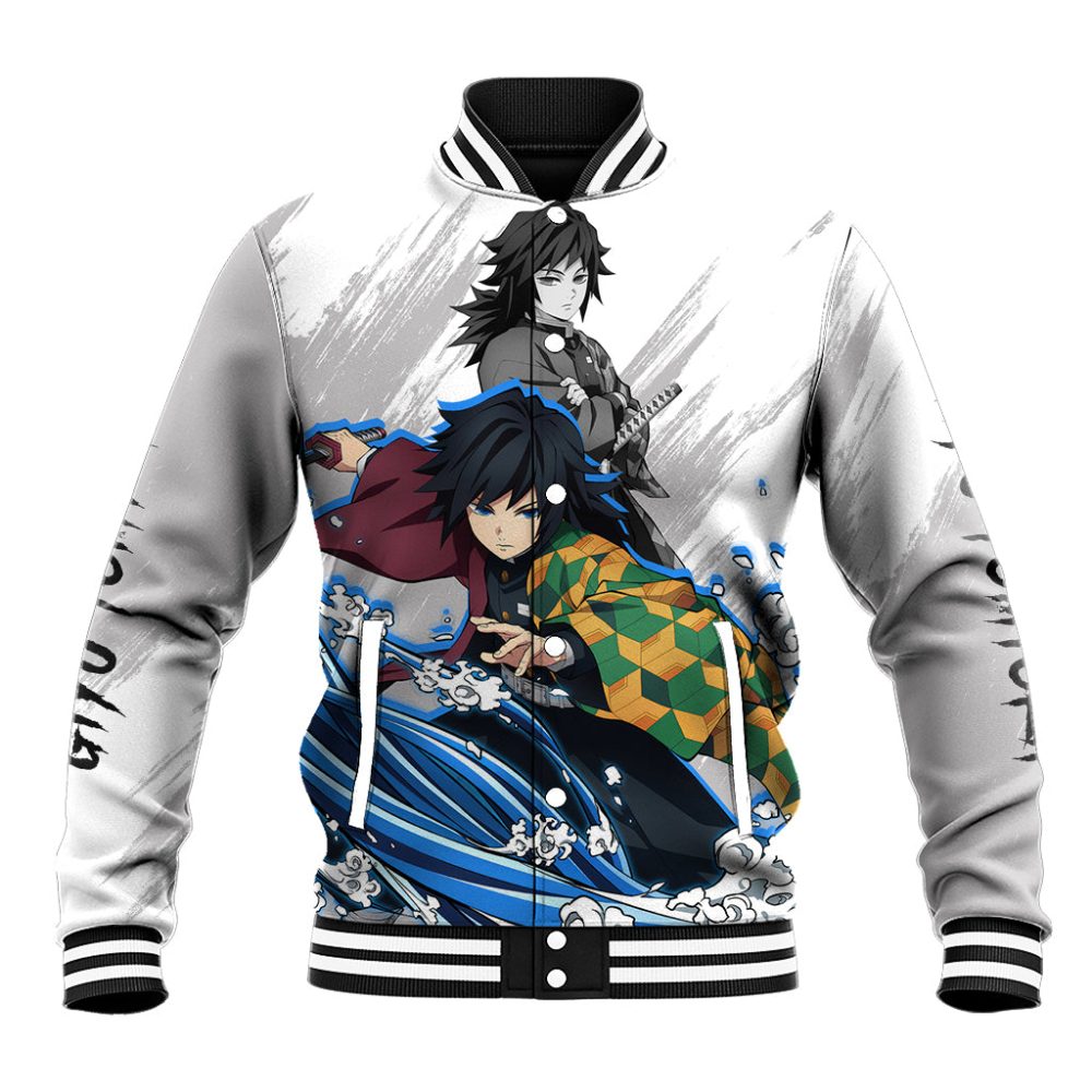 Giyu Tomioka Baseball Jacket Demon Slayer Ts04