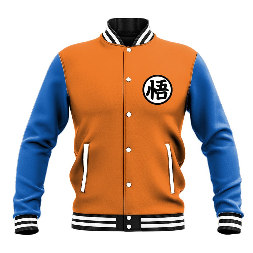 Goku Kanji Symbol Dragon Ball Anime Baseball Jacket Ts04
