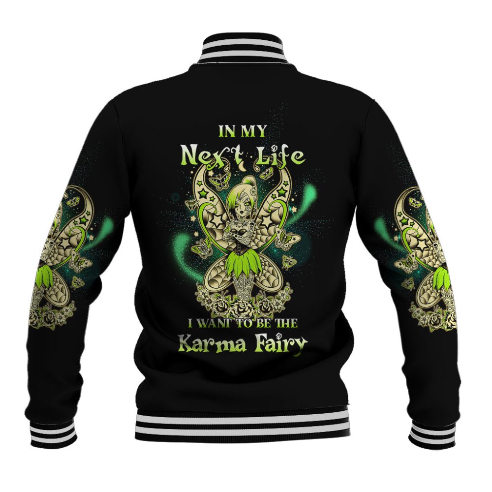 Karma Fairy Skull Baseball Jacket Ts04