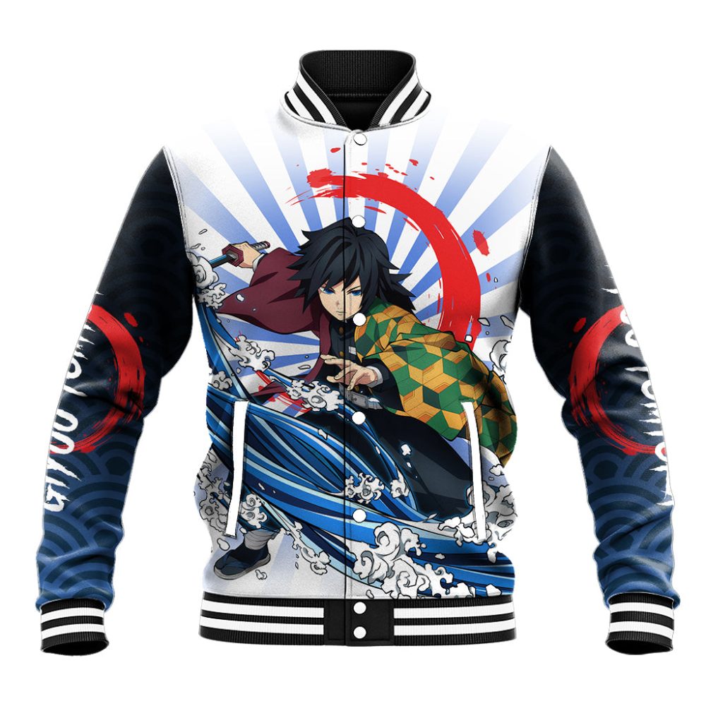 Giyuu Tomioka Baseball Jacket Demon Slayer Ts04