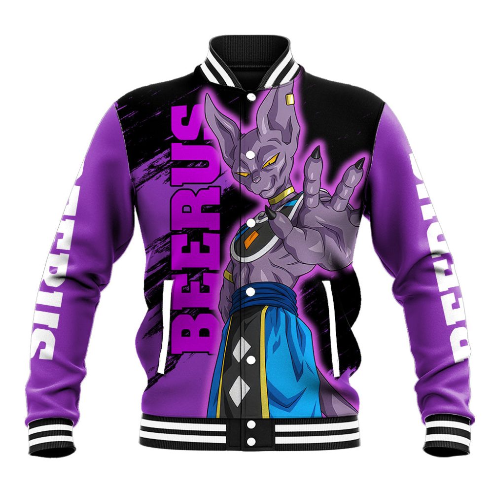 Beerus Dragon Ball Baseball Jacket Ts04