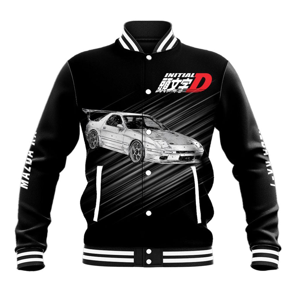 Ryosuke Takahashi Rx-7 Initial D Baseball Jacket Manga Mix Anime Style Ts04
