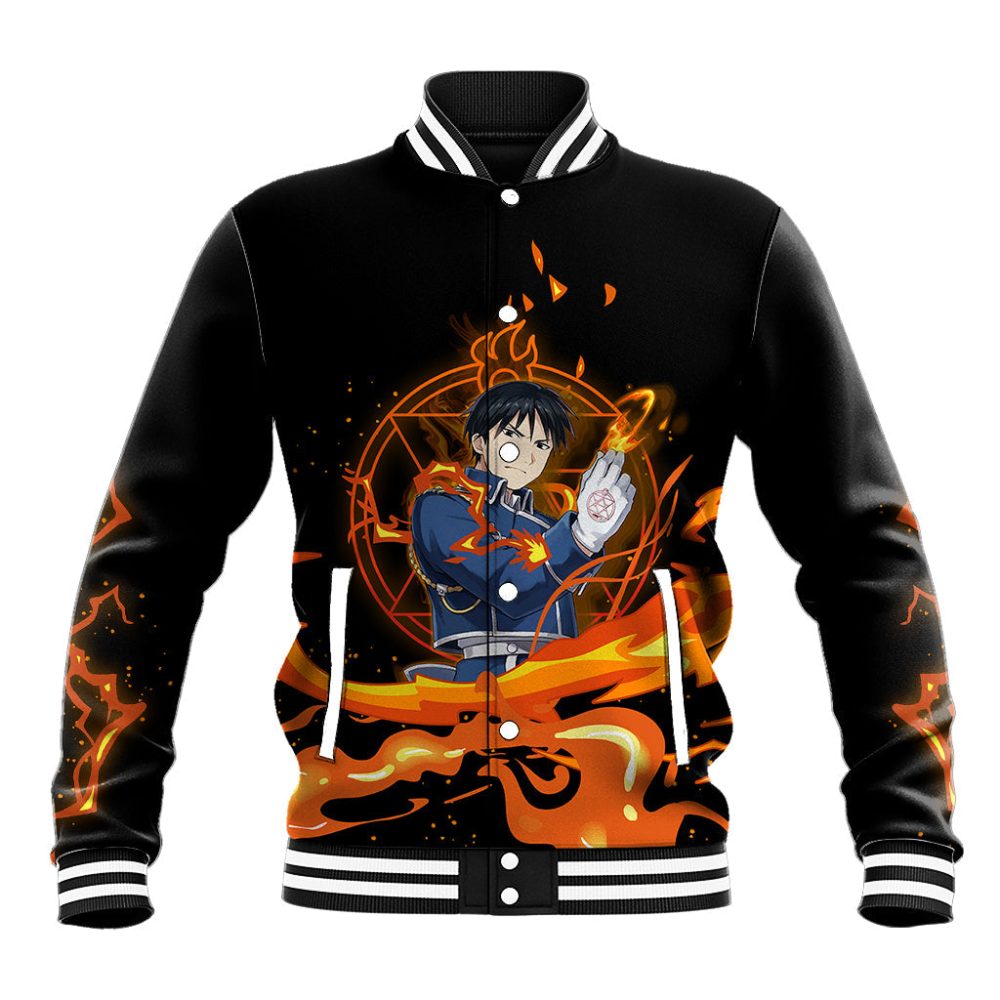 Fullmetal Alchemist Roy Mustang Baseball Jacket Flame Alchemist Ts07